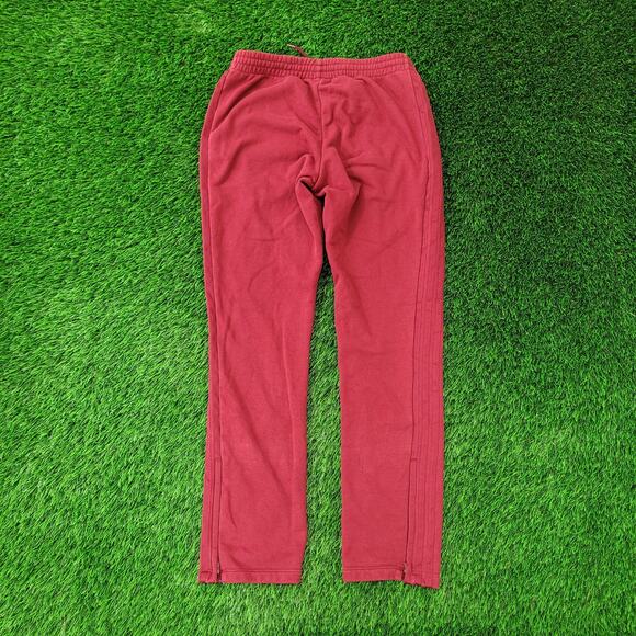 ADIDAS Trefoil Pants Womens M/L 10 Burgundy Sweatpants - Picture 2 of 16